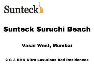 Sunteck Suruchi Beach Vasai West Mumbai - Brochure