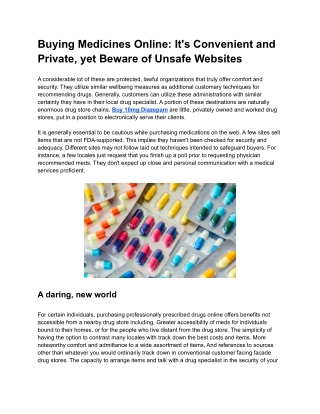 Buying Medicines Online_ It's Convenient and Private, yet Beware of Unsafe Websites