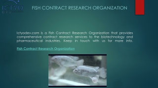 Fish Contract Research Organization  Ictyodev.com