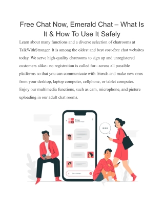 Free Chat Now, Emerald Chat – What Is It & How To Use It Safely