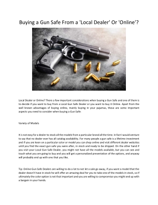 Buying a Gun Safe From a Local Dealer Or Online .pdf