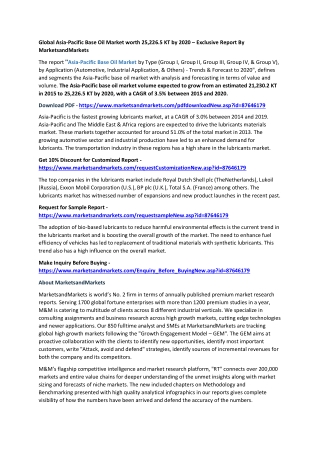 Asia-Pacific Base Oil Market 24-06-2022