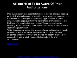 All You Need To Be Aware Of Prior Authorizations