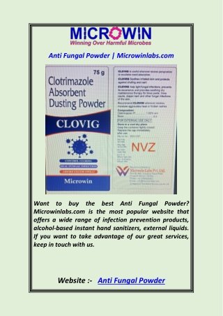 Anti Fungal PowderMicrowinlabs.com