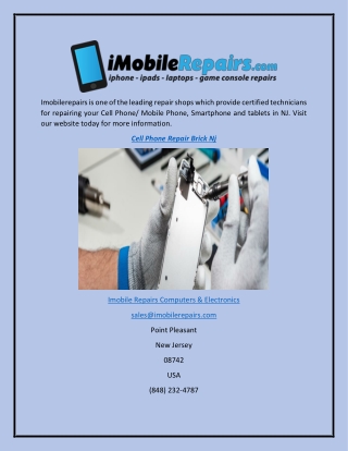 Cell Phone & Smartphone Repair in Brick NJ