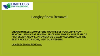 Langley Snow Removal  Snowlimitless.com