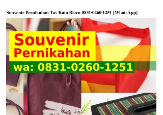 Souvenir Pernikahan Tas Kain Blacu
