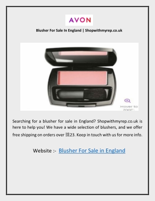 Blusher For Sale In England  Shopwithmyrep.co.uk