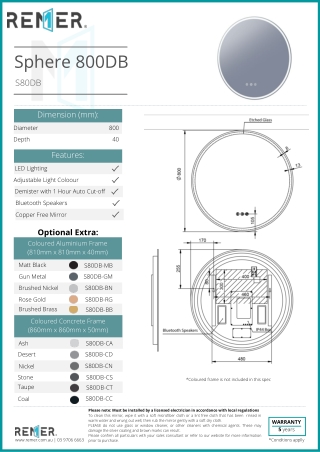 Round LED Mirror Sphere