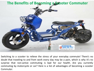 The Benefits of Becoming a Scooter Commuter