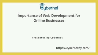 Importance of Web Development for Online Businesses