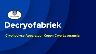 Cryolipolyse apparaat - Huur lease cryolipolyse Machine – De cryo fabriek