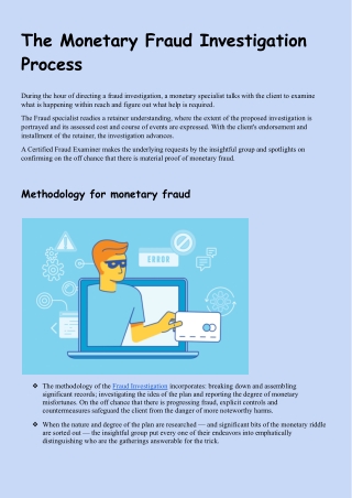 The Monetary Fraud Investigation Process - Done.docx