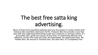 The best free satta king advertising