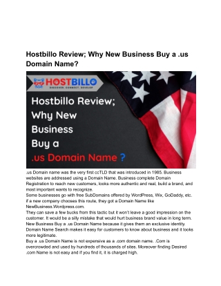 Hostbillo Review; Why New Business Buy a .us Domain Name_ (1)