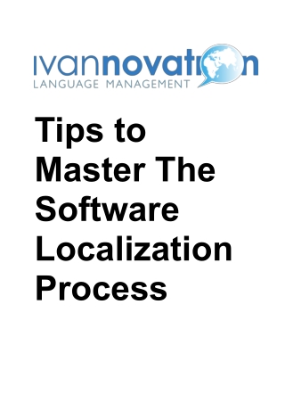 Tips to Master The Software Localization Process