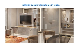 Interior Design Companies in Dubai