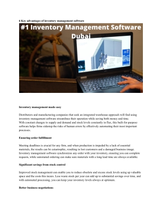 #1 Inventory Management Software Dubai