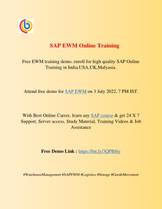 SAP EWM Online Training