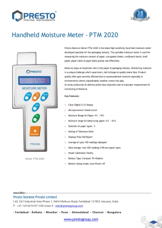 Best Digital Moisture Meter Compact Economical - PTM 2020