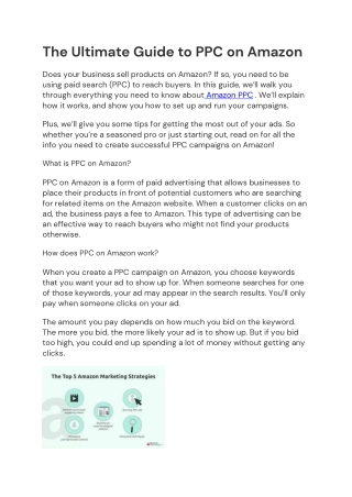 The Ultimate Guide to PPC on Amazon