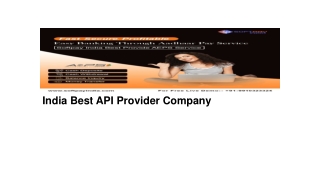 India Best API Provider Company