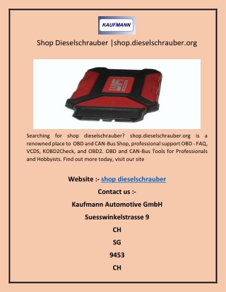 Shop Dieselschrauber shop.dieselschrauber.org
