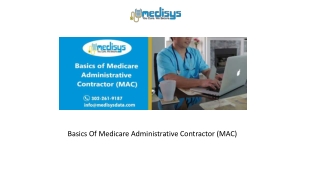 Basics Of Medicare Administrative Contractor (MAC)