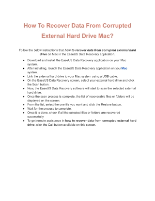 How to recover data from corrupted external hard drive mac