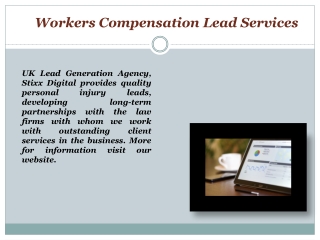 Workers Compensation Lead Services