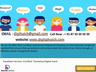 Certified Translation |Certified Translation In Delhi | Digital Hutch