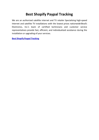 Best Shopify Paypal Tracking
