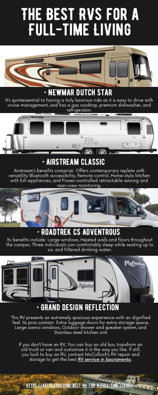 The Best RVs for a Full-time Living