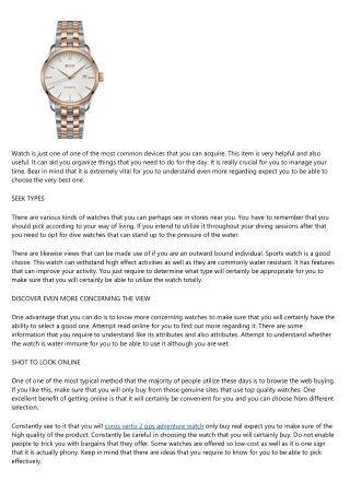 Guide on How to Purchase a Watch