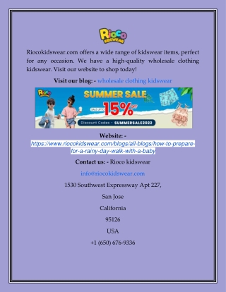 Browsing for wholesale clothing kidswear