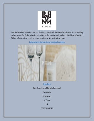 Bohemian Interior Decor Products Online  Bonbonfistral.com