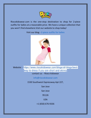 Interested in buying 2 piece outfits for ladies