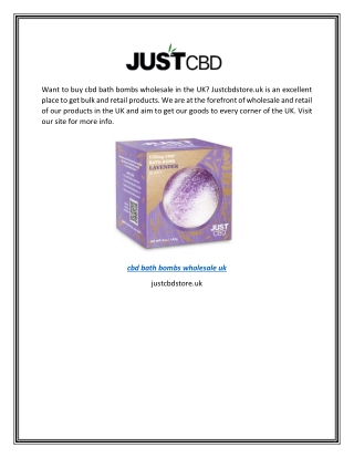 Cbd Bath Bombs Wholesale Uk | Justcbdstore.uk