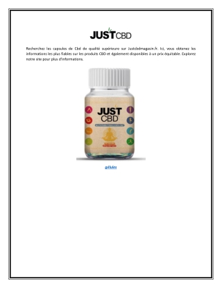 gélules | Justcbdmagasin.fr