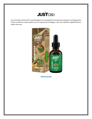 la ferme du cbd | Justcbdmagasin.fr
