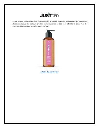 acheter cbd anti douleur | Justcbdmagasin.fr