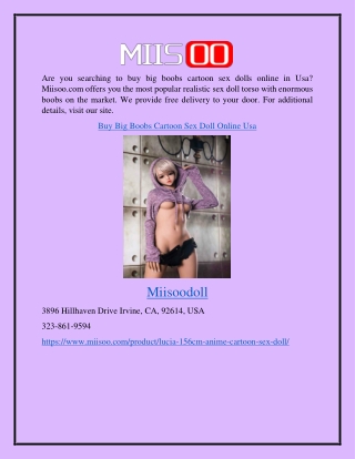 Buy Big Boobs Cartoon Sex Doll Online Usa Miisoo.com
