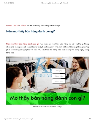 Nằm mơ thấy bán hàng đánh con gì_ - Kubet Ab
