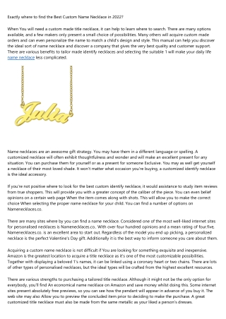 How to Explain personalized name necklace to Your Boss