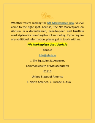 Nft Marketplace Usa  Abris.io
