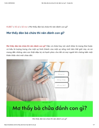Mơ thấy đàn bà chửa thì nên đánh con gì_ - Kubet Ab