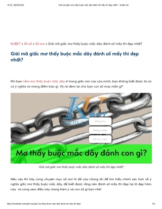 Giải mã giấc mơ thấy buộc mắc dây đánh số mấy thì đẹp nhất_ - Kubet Ab