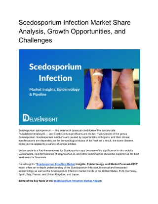 Scedosporium Infection Market Insights and Epidemiology Forecast