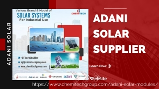 Adani Solar Supplier