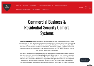 Commercial Residential Security Camera Systems in Melbourne, Australia